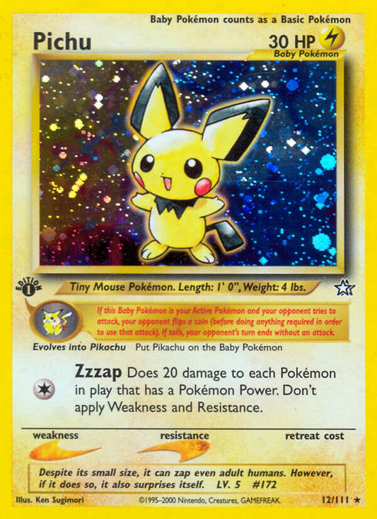 Pichu | Neo Genesis | Neo | 12/111 | New Mint | Rare Holo
