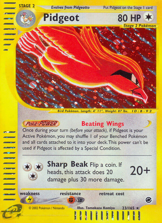 Pidgeot | Expedition | E-Card | 23/165 | New Mint | Rare Holo