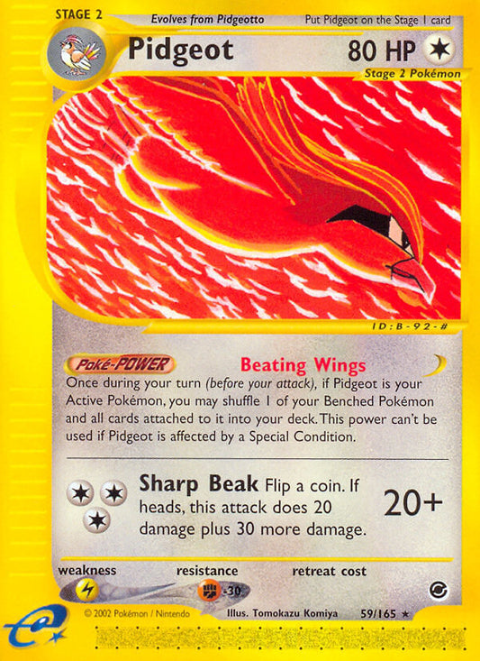 Pidgeot | Expedition | E-Card | 59/165 | New Mint | Rare