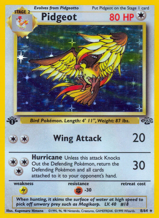 Pidgeot | Jungle | Classic | 8/64 | New Mint | Rare Holo