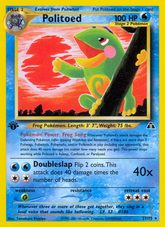 Politoed | Neo Discovery | Neo | 27/75 | New Mint | Rare