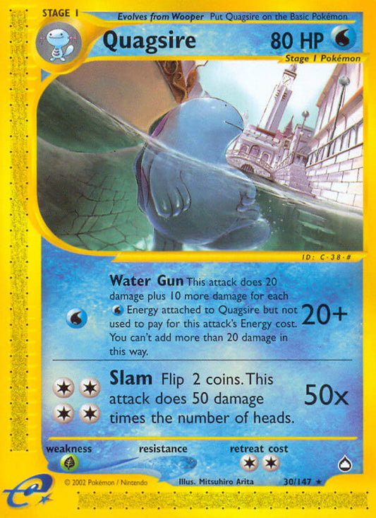 Quagsire | Aquapolis | E-Card | 30/147 | New Mint | Rare