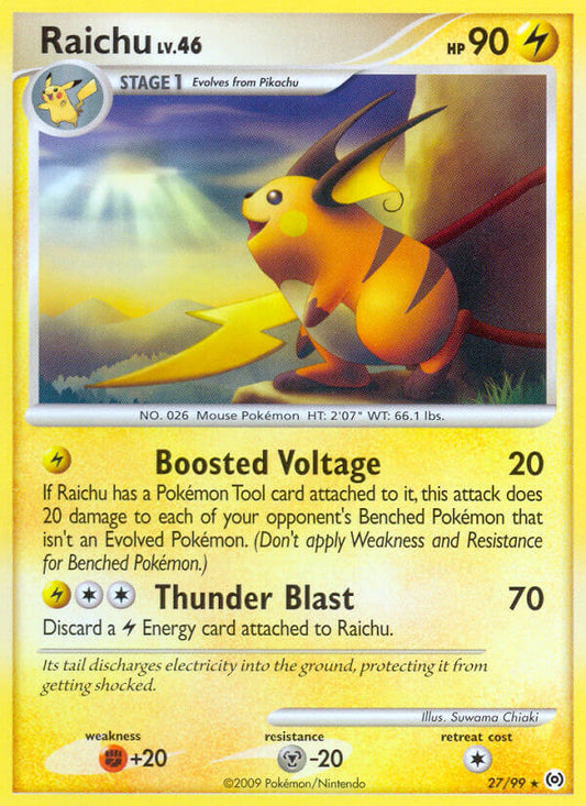 Raichu | Arceus | Platinum | 27/99 | New Mint | Rare