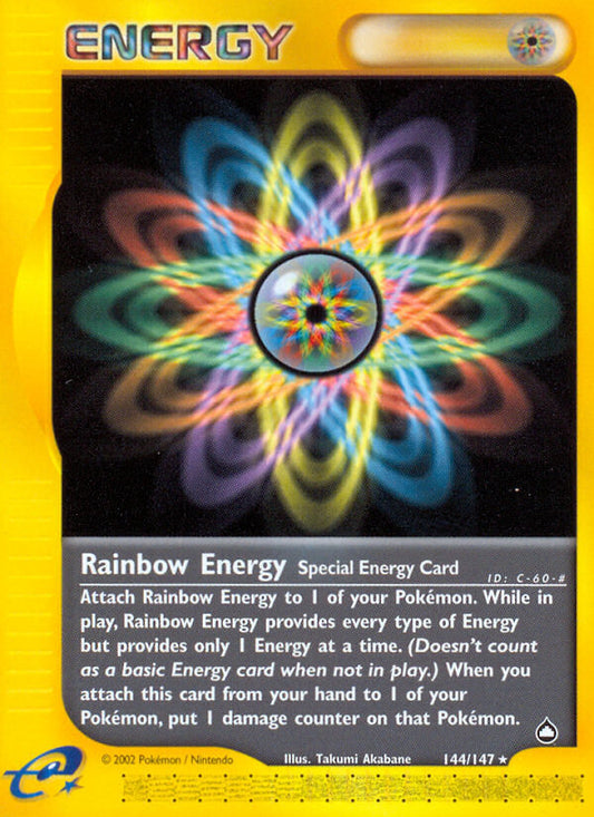 Rainbow Energy | Aquapolis | E-Card | 144/147 | New Mint | Rare