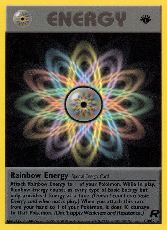 Rainbow Energy | Team Rocket | Classic | 80/82 | New Mint | Rare