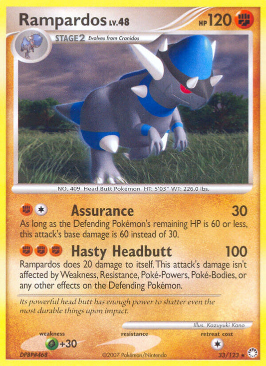 Rampardos | Mysterious Treasures | Diamond & Pearl | 33/123 | New Mint | Rare