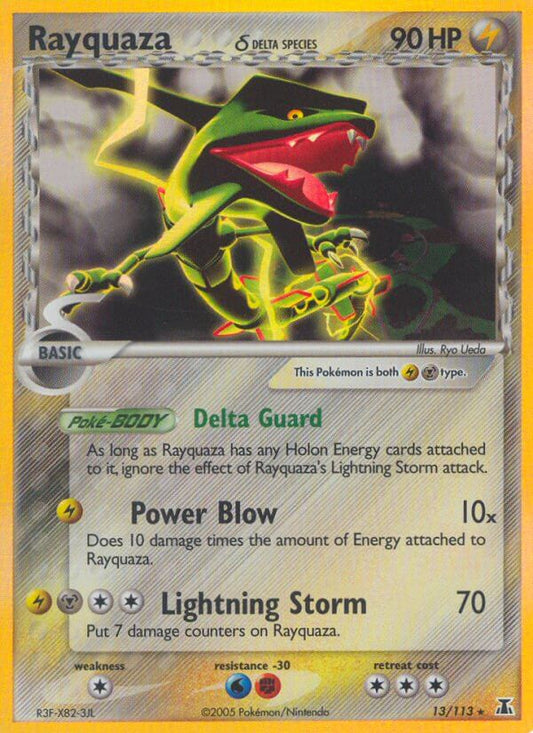 Rayquaza | Delta Species | EX | 13/113 | New Mint | Rare Holo