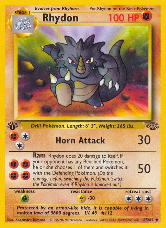 Rhydon | Jungle | Classic | 45/64 | New Mint | Uncommon