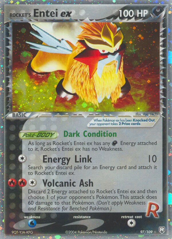 Rocket’s Entei ex | Team Rocket Returns | EX | 97/109 | New Mint | Rare Holo ex