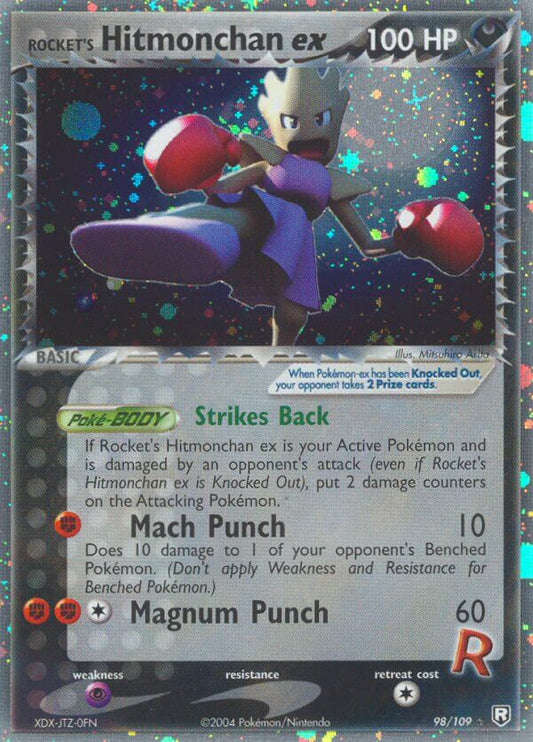 Rocket’s Hitmonchan ex | Team Rocket Returns | EX | 98/109 | New Mint | Rare Holo ex