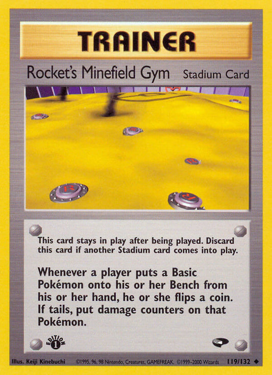 Rocket’s Minefield Gym | Gym Challenge | Gym | 119/132 | New Mint | Uncommon