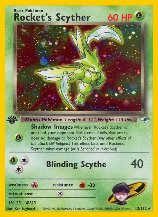 Rocket’s Scyther | Gym Heroes | Gym | 13/132 | New Mint | Rare Holo