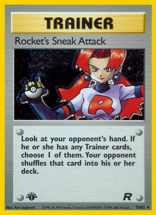 Rocket’s Sneak Attack | Team Rocket | Classic | 16/82 | New Mint | Rare Holo