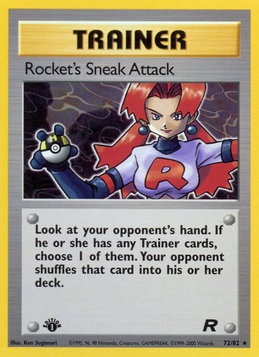 Rocket’s Sneak Attack | Team Rocket | Classic | 72/82 | New Mint | Rare