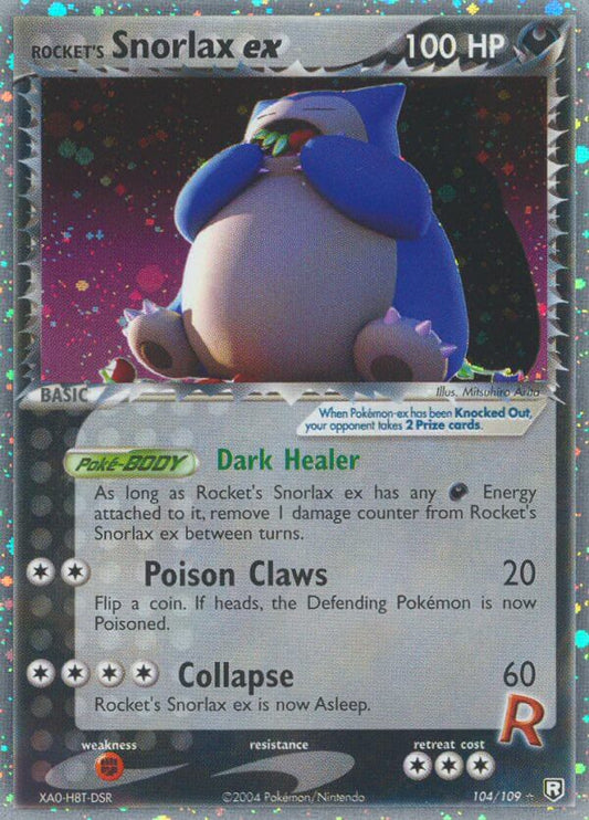 Rocket’s Snorlax ex | Team Rocket Returns | EX | 104/109 | New Mint | Rare Holo ex