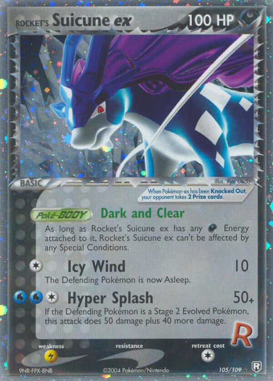 Rocket’s Suicune ex | Team Rocket Returns | EX | 105/109 | New Mint | Rare Holo ex