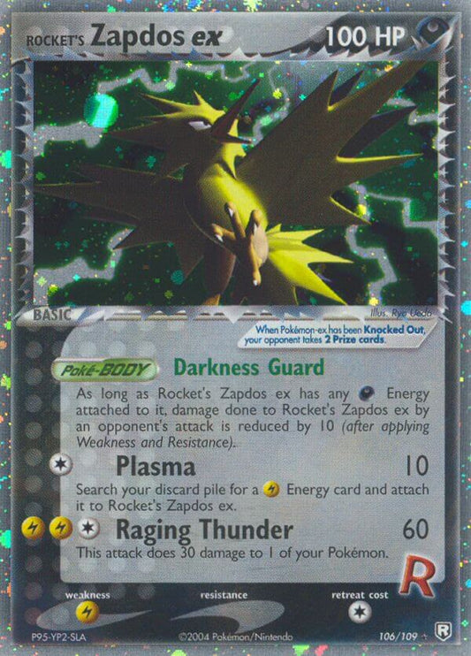 Rocket’s Zapdos ex | Team Rocket Returns | EX | 106/109 | New Mint | Rare Holo ex
