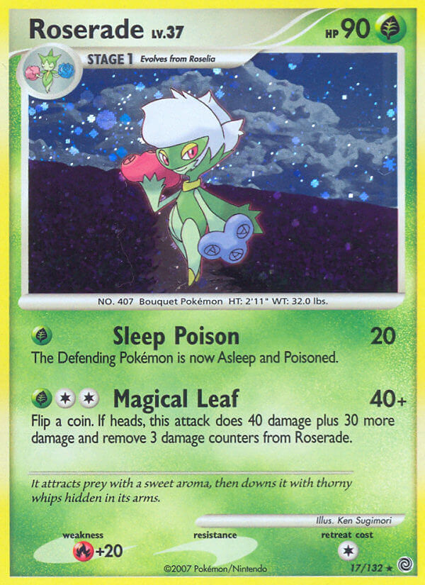Roserade | Secret Wonders | Diamond & Pearl | 17/132 | New Mint | Rare Holo