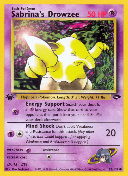 Sabrina’s Drowzee | Gym Challenge | Gym | 95/132 | New Mint | Common