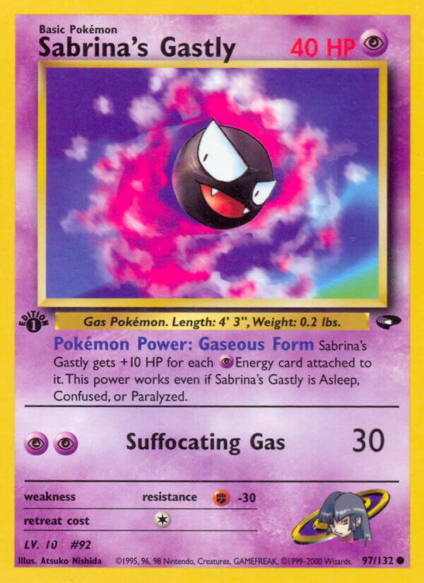 Sabrina’s Gastly | Gym Challenge | Gym | 97/132 | New Mint | Common