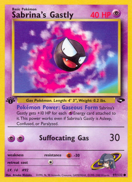 Sabrina’s Gastly | Gym Challenge | Gym | 97/132 | New Mint | Common
