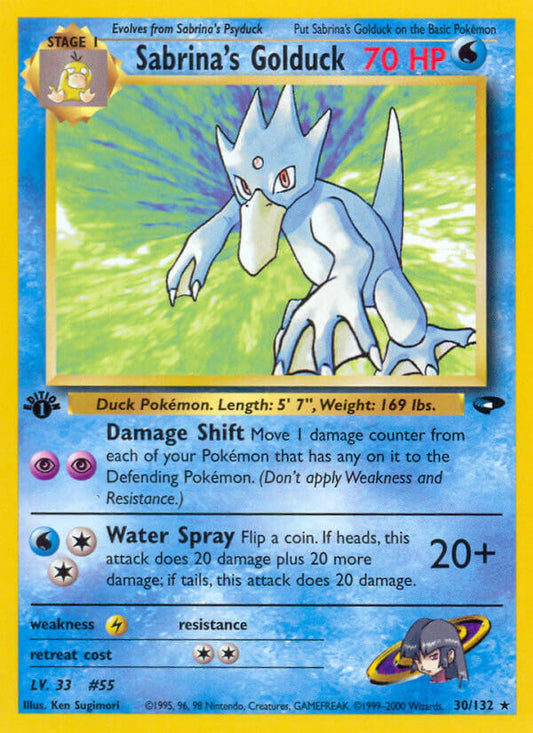 Sabrina’s Golduck | Gym Challenge | Gym | 30/132 | New Mint | Rare