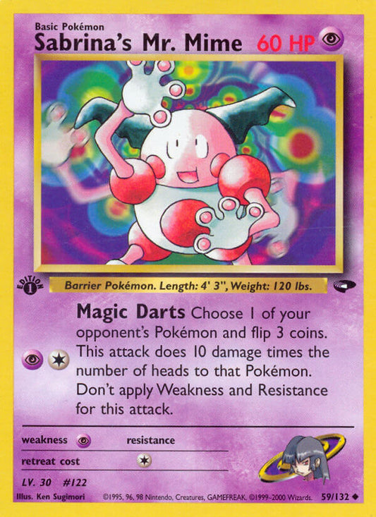 Sabrina’s Mr. Mime | Gym Challenge | Gym | 59/132 | New Mint | Uncommon