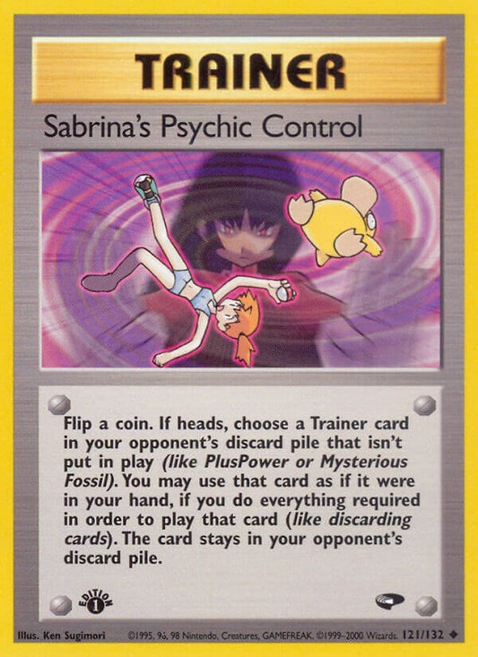 Sabrina’s Psychic Control | Gym Challenge | Gym | 121/132 | New Mint | Uncommon