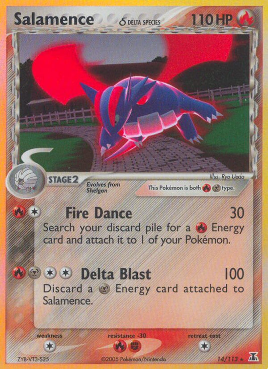 Salamence | Delta Species | EX | 14/113 | New Mint | Rare Holo