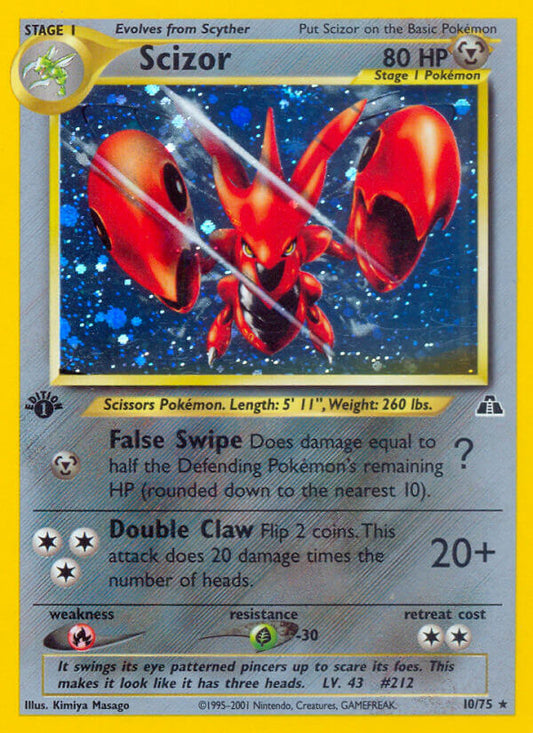 Scizor | Neo Discovery | Neo | 10/75 | New Mint | Rare Holo