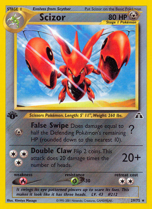 Scizor | Neo Discovery | Neo | 29/75 | New Mint | Rare