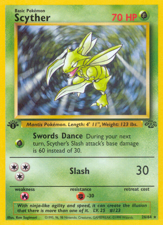 Scyther | Jungle | Classic | 26/64 | New Mint | Rare
