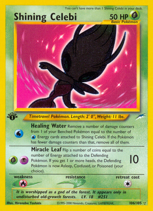 Shining Celebi | Neo Destiny | Neo | 106/105 | New Mint | Rare Shining