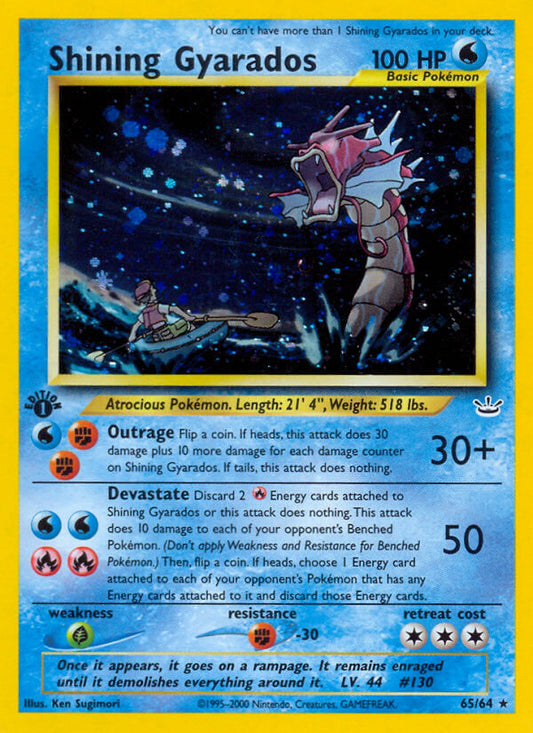 Shining Gyarados | Neo Revelation | Neo | 65/64 | New Mint | Rare Shining