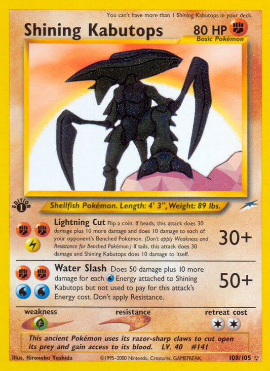 Shining Kabutops | Neo Destiny | Neo | 108/105 | New Mint | Rare Shining