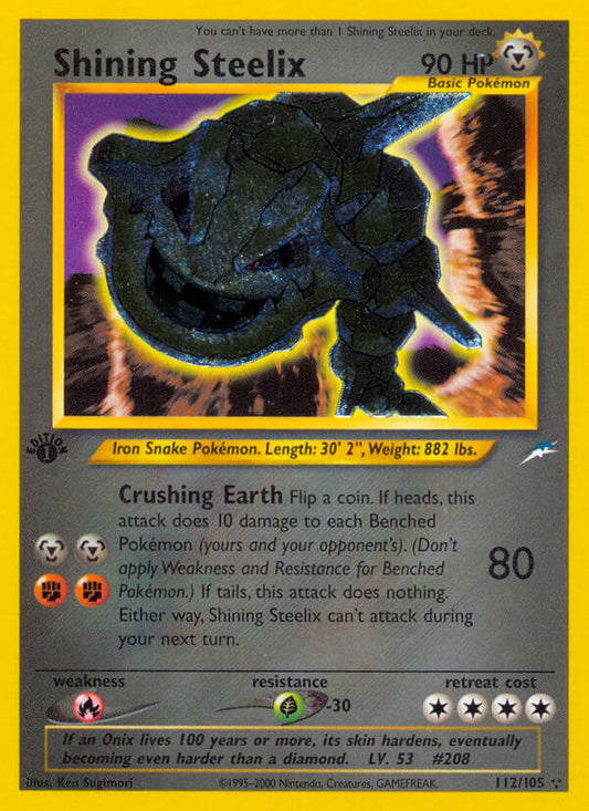 Shining Steelix | Neo Destiny | Neo | 112/105 | New Mint | Rare Shining
