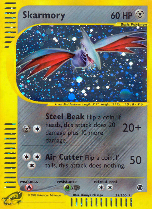 Skarmory | Expedition | E-Card | 27/165 | New Mint | Rare Holo