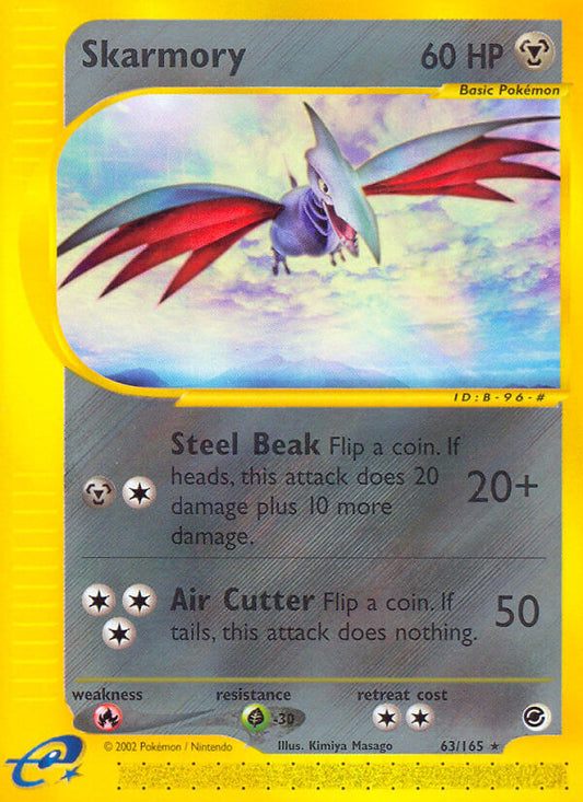 Skarmory | Expedition | E-Card | 63/165 | New Mint | Rare