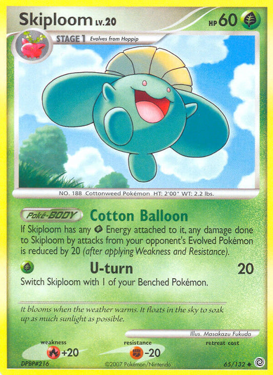 Skiploom | Secret Wonders | Diamond & Pearl | 65/132 | New Mint | Uncommon