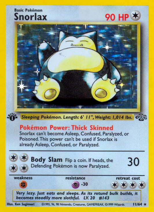 Snorlax | Jungle | Classic | 11/64 | New Mint | Rare Holo