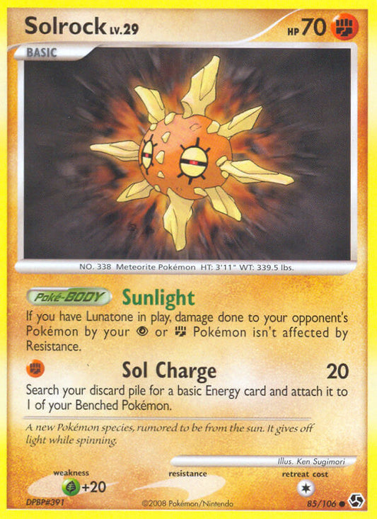 Solrock | Great Encounters | Diamond & Pearl | 85/106 | New Mint | Common