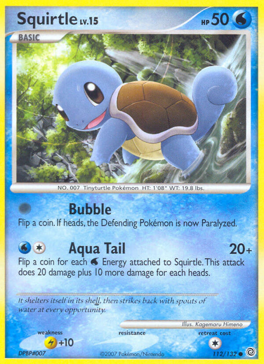 Squirtle | Secret Wonders | Diamond & Pearl | 112/132 | New Mint | Common