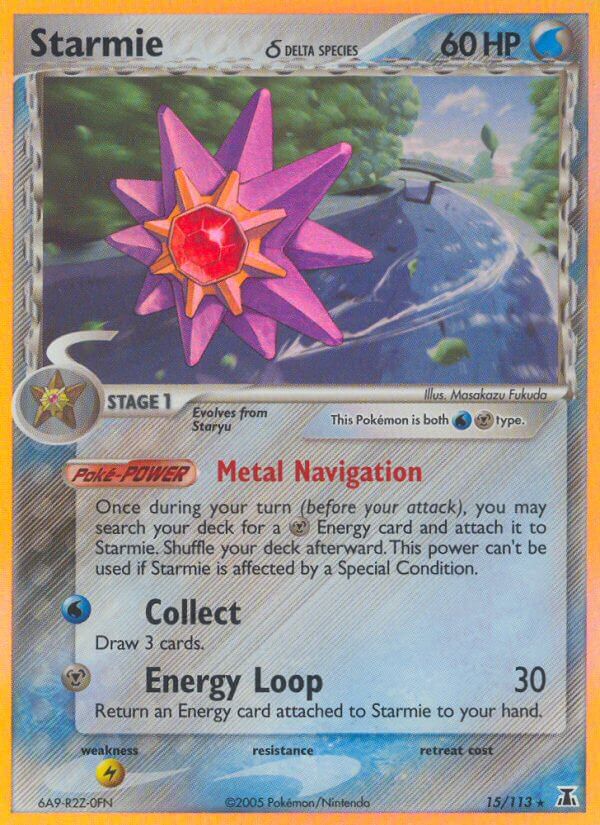 Starmie | Delta Species | EX | 15/113 | New Mint | Rare Holo