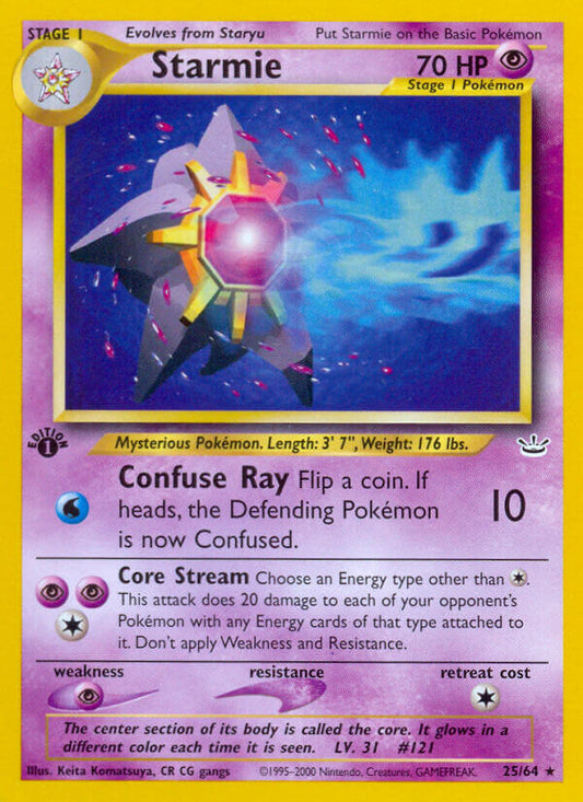 Starmie | Neo Revelation | Neo | 25/64 | New Mint | Rare
