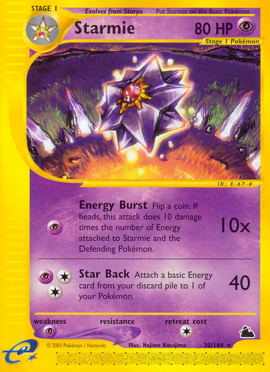 Starmie | Skyridge | E-Card | 30/144 | New Mint | Rare
