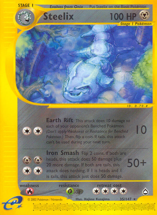 Steelix | Aquapolis | E-Card | 35/147 | New Mint | Rare