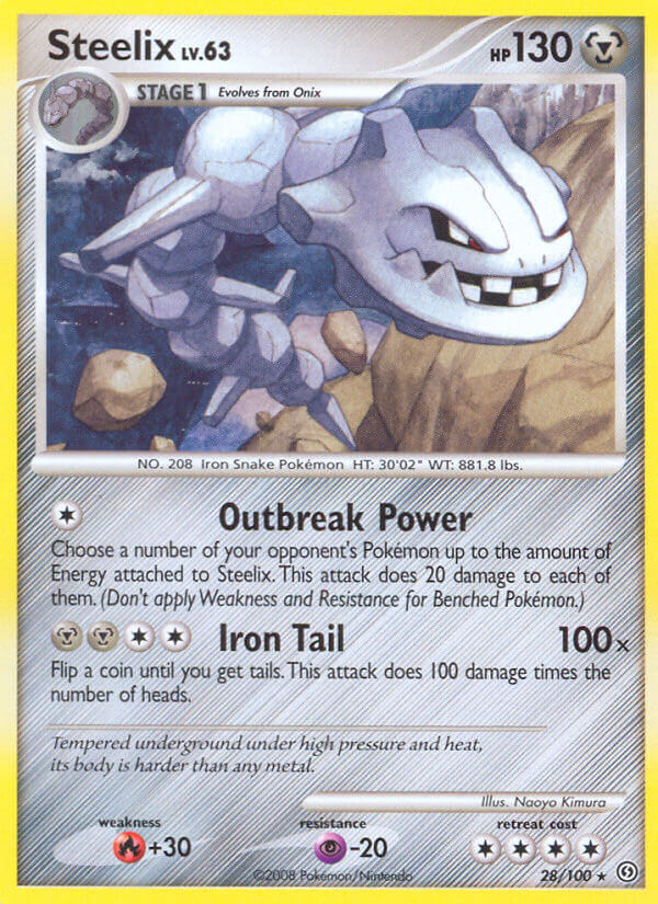 Steelix | Stormfront | Diamond & Pearl | 28/100 | New Mint | Rare