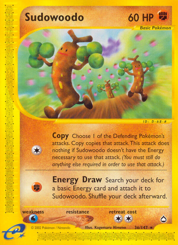 Sudowoodo | Aquapolis | E-Card | 36/147 | New Mint | Rare