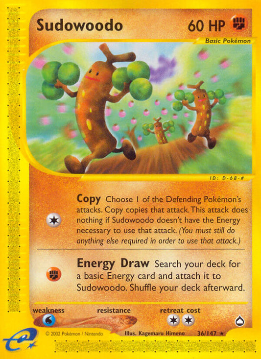 Sudowoodo | Aquapolis | E-Card | 36/147 | New Mint | Rare