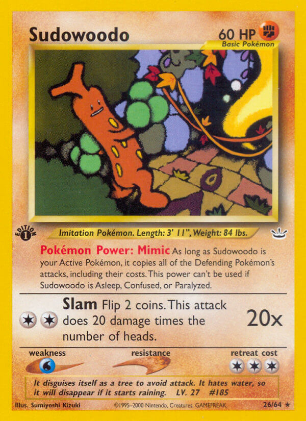 Sudowoodo | Neo Revelation | Neo | 26/64 | New Mint | Rare